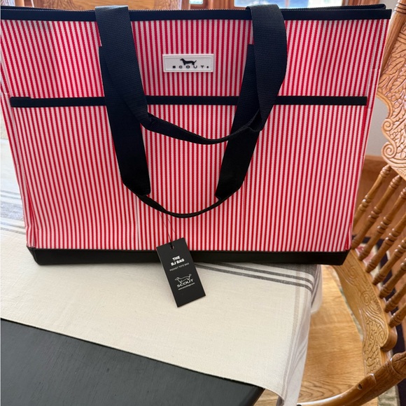 Scout Handbags - NWT Scout the BJ bag, red, black & white